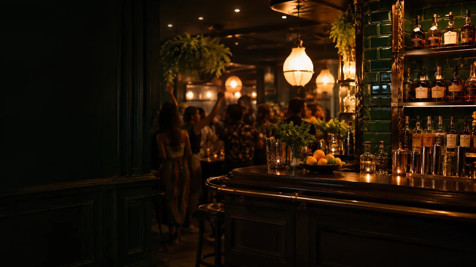 Warm pub atmosphere